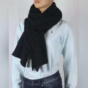 Ralph Lauren cable knit wool alpaca scarf